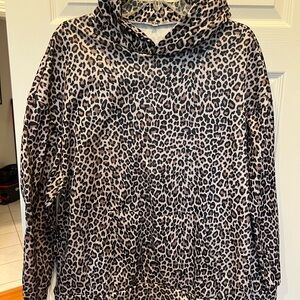 Mavsee Leopard Print Hoodie hoodi